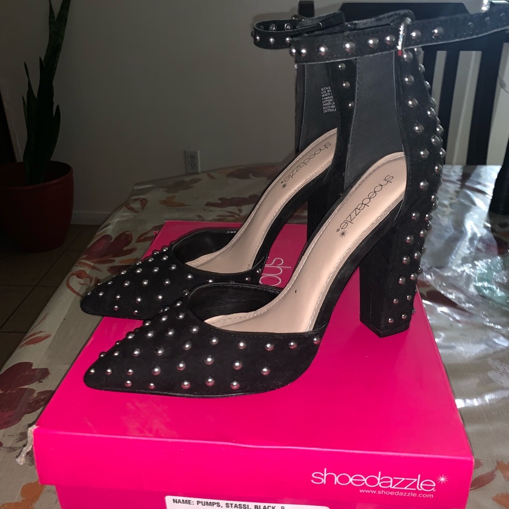 Shoe Dazzle Stud Block Heels